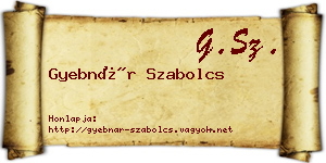 Gyebnár Szabolcs névjegykártya