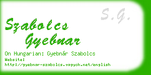 szabolcs gyebnar business card